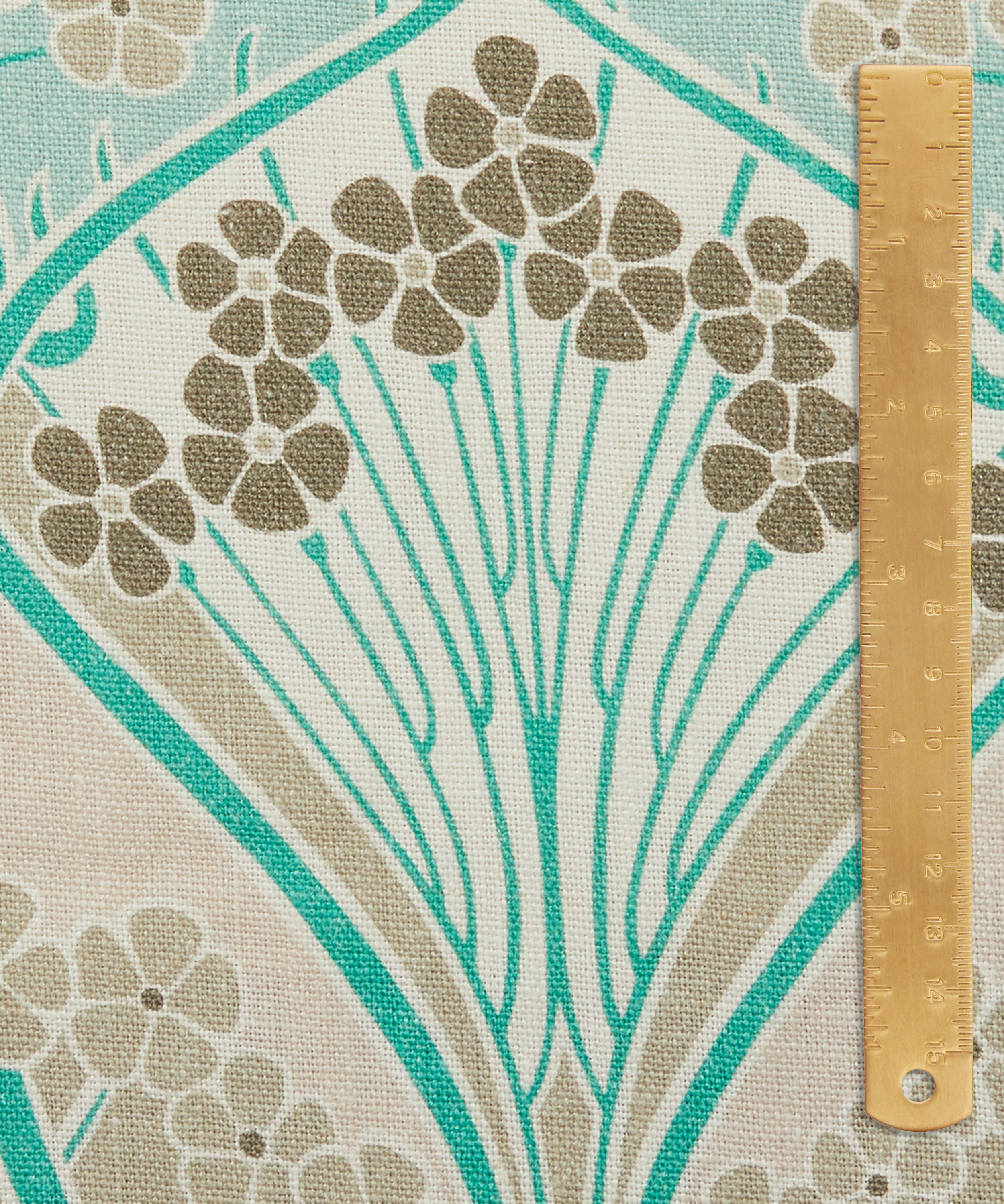 Liberty Interiors - Ianthe Bloom Multi Ladbroke Linen in Jade image number 4