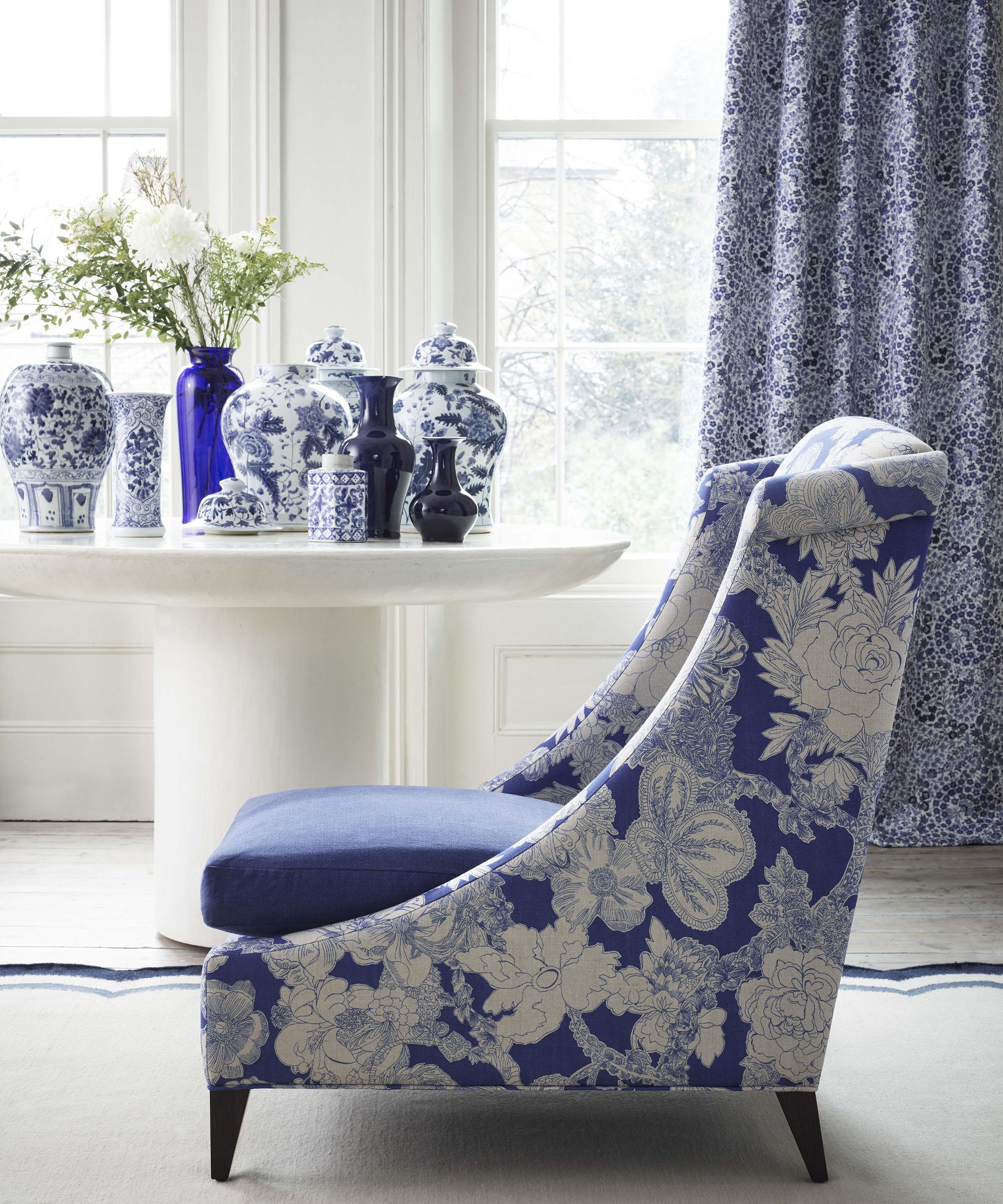 Liberty Interiors - Zennor Arbour Ladbroke Linen in Lapis image number 5