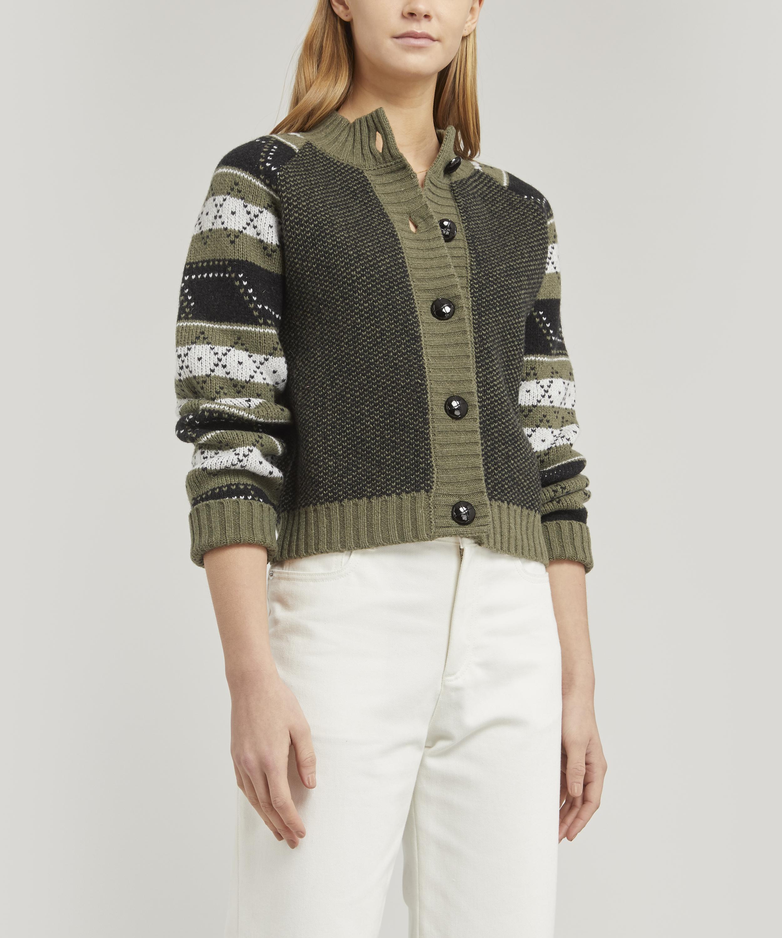 ganni fair isle cardigan