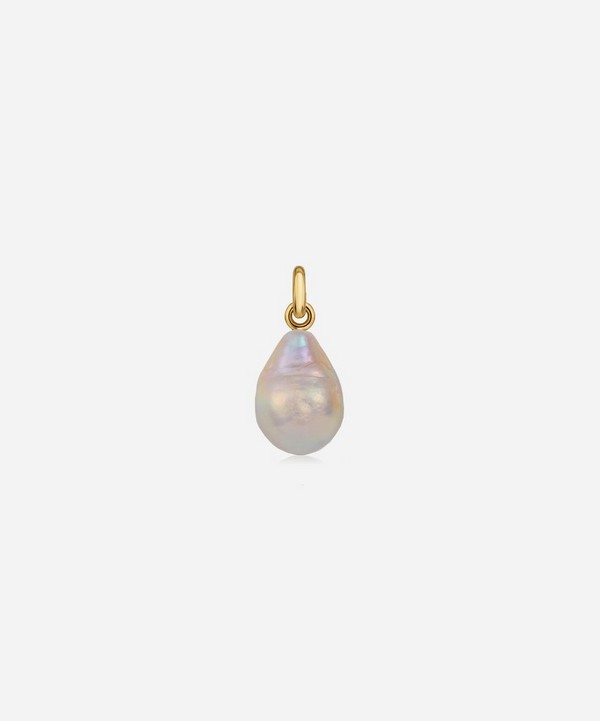 Monica Vinader - Gold Plated Vermeil Silver Nura Baroque Pearl Pendant Charm image number null