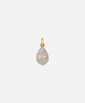 Monica Vinader - Gold Plated Vermeil Silver Nura Baroque Pearl Pendant Charm image number 0