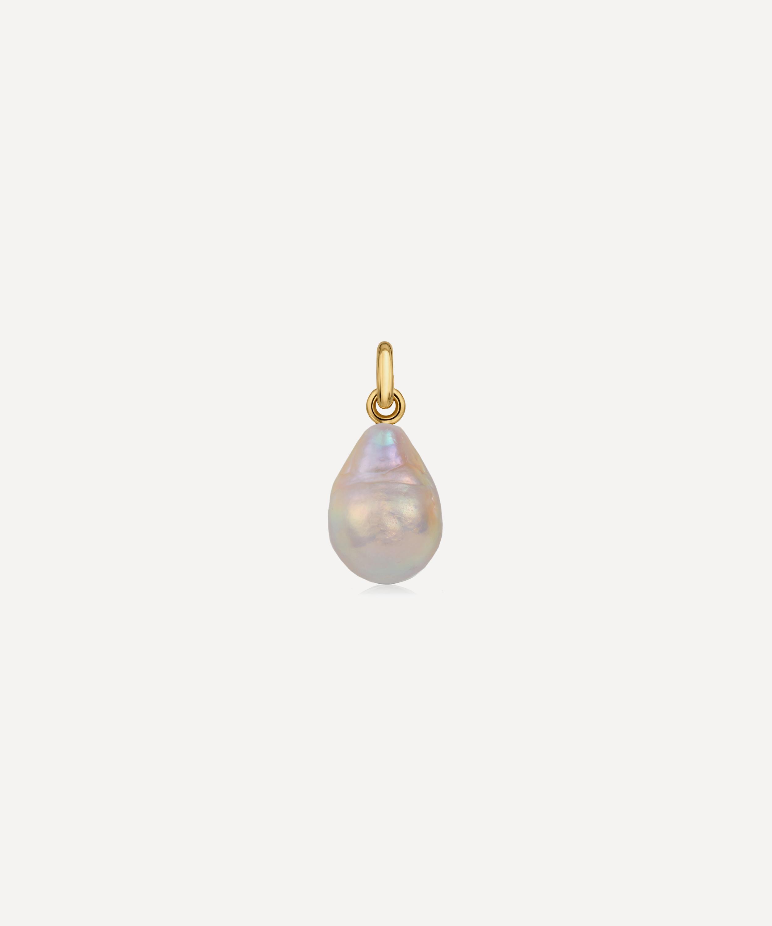 Monica Vinader - Gold Plated Vermeil Silver Nura Baroque Pearl Pendant Charm