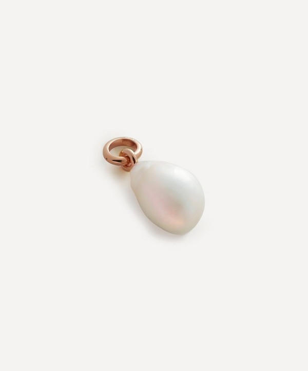 Monica Vinader - Rose Gold Plated Vermeil Silver Nura Baroque Pearl Pendant Charm image number null
