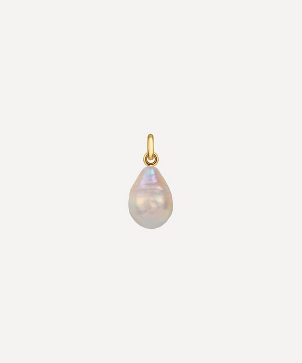 Monica Vinader - 18ct Gold Plated Vermeil Silver Nura Baroque Pearl Pendant Charm image number null