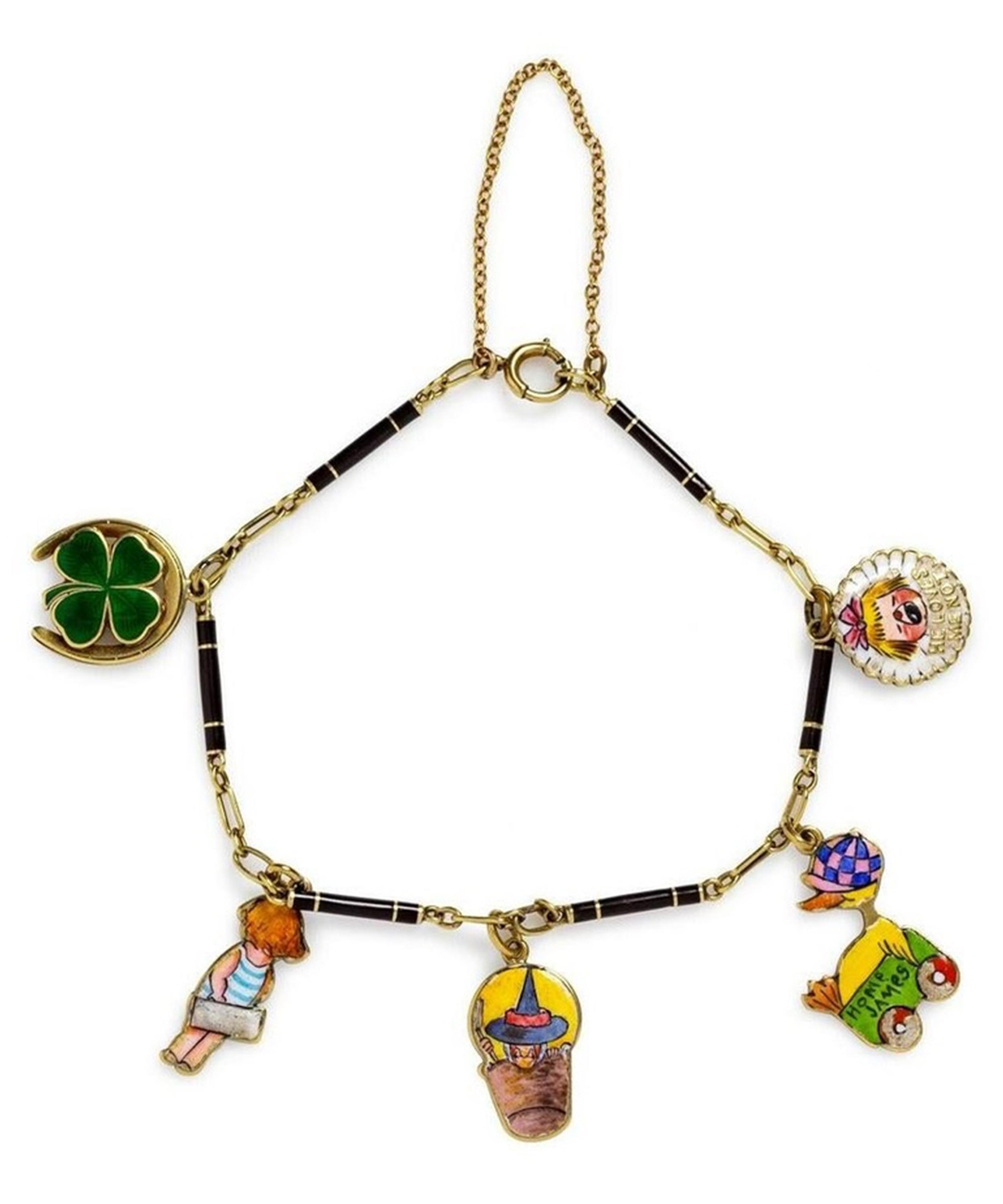 Kojis - Gold Enamel Charm Bracelet image number 0