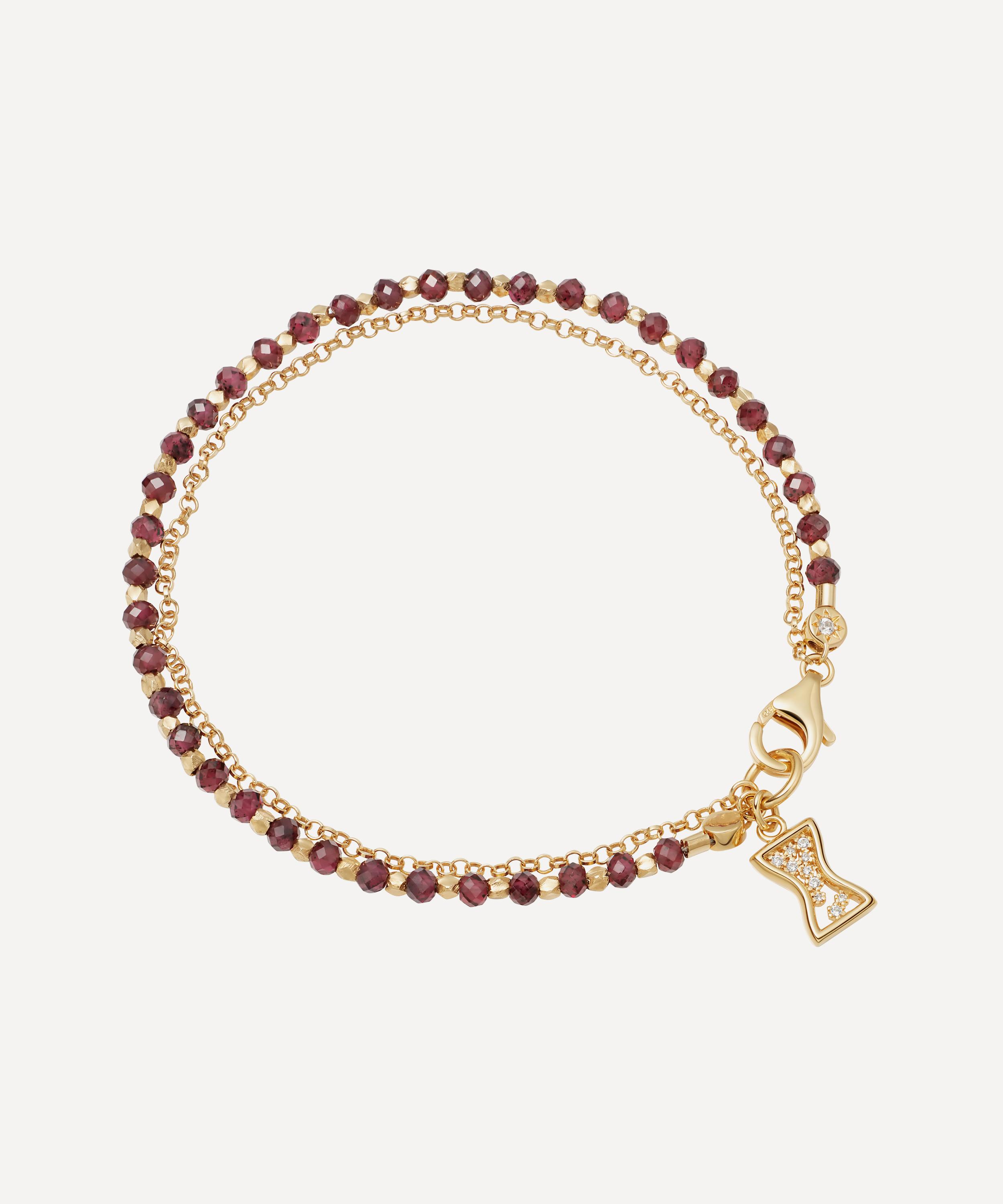 Astley Clarke - Gold Plated Vermeil Silver Hourglass Rhodolite Biography Bracelet image number 0