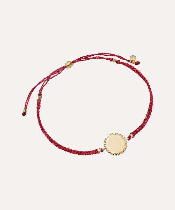 Astley Clarke - Gold Plated Vermeil Silver Beaded Engravable Protection Cord Bracelet image number null