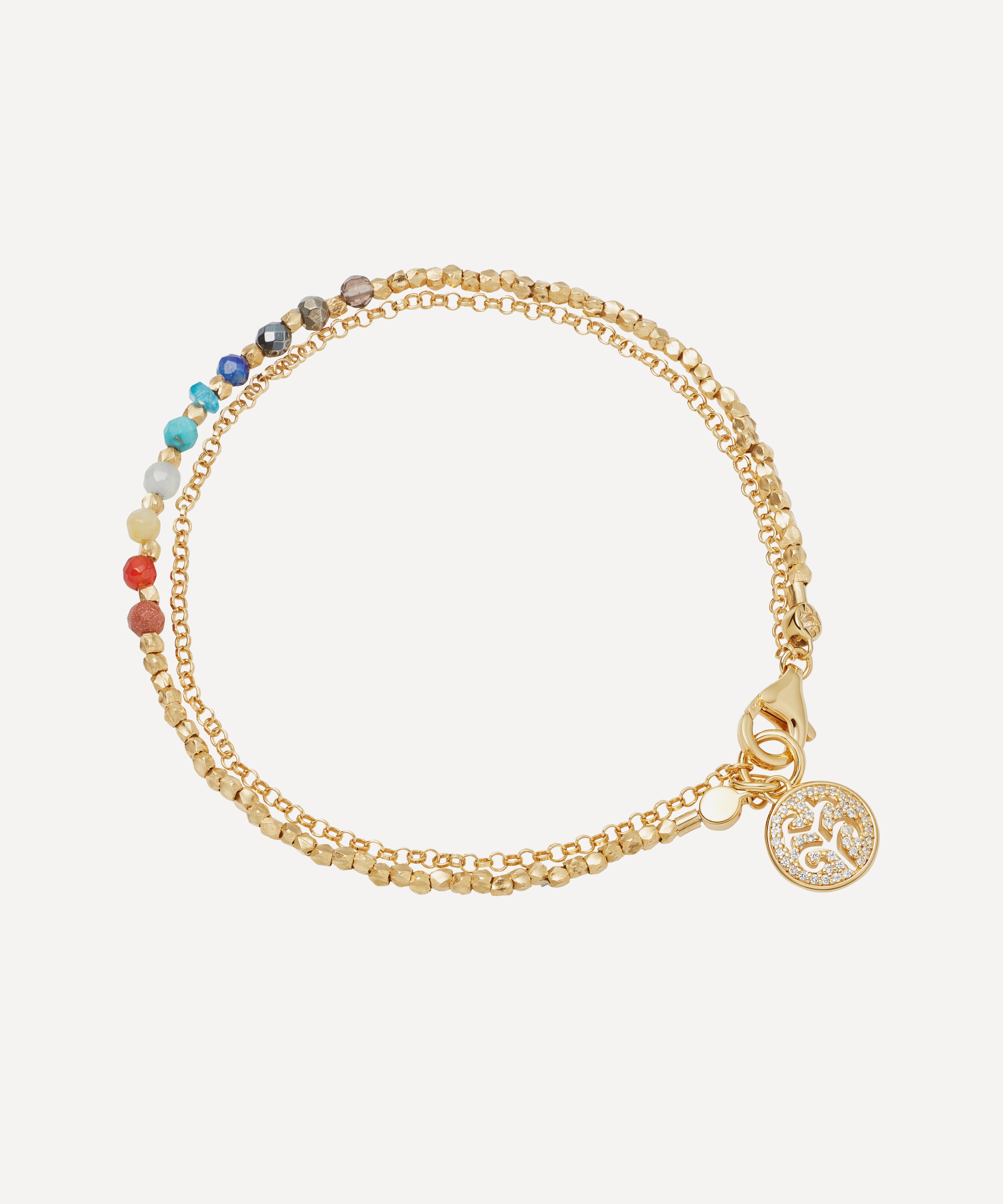 Astley Clarke - Gold Plated Vermeil Silver Tree of Life Rainbow Biography Bracelet image number null