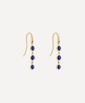 Astley Clarke - Gold Plated Vermeil Silver Stilla Triple Lapis Lazuli Drop Earrings image number 2