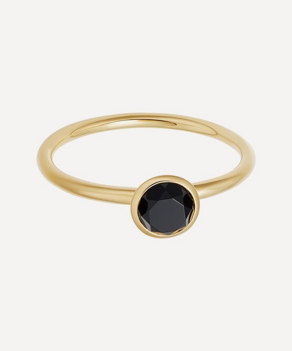 Astley Clarke - Gold Plated Vermeil Silver Mini Stilla Black Onyx Ring image number null