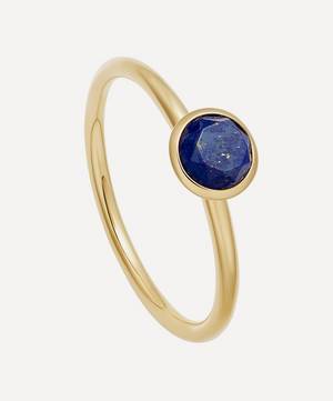 Gold Plated Vermeil Silver Mini Stilla Lapis Lazuli Ring