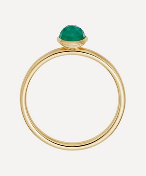 Astley Clarke - Gold Plated Vermeil Silver Mini Stilla Green Onyx Ring image number 2