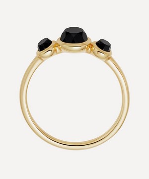 Astley Clarke - Gold Plated Vermeil Silver Stilla Triple Black Onyx Ring image number 2