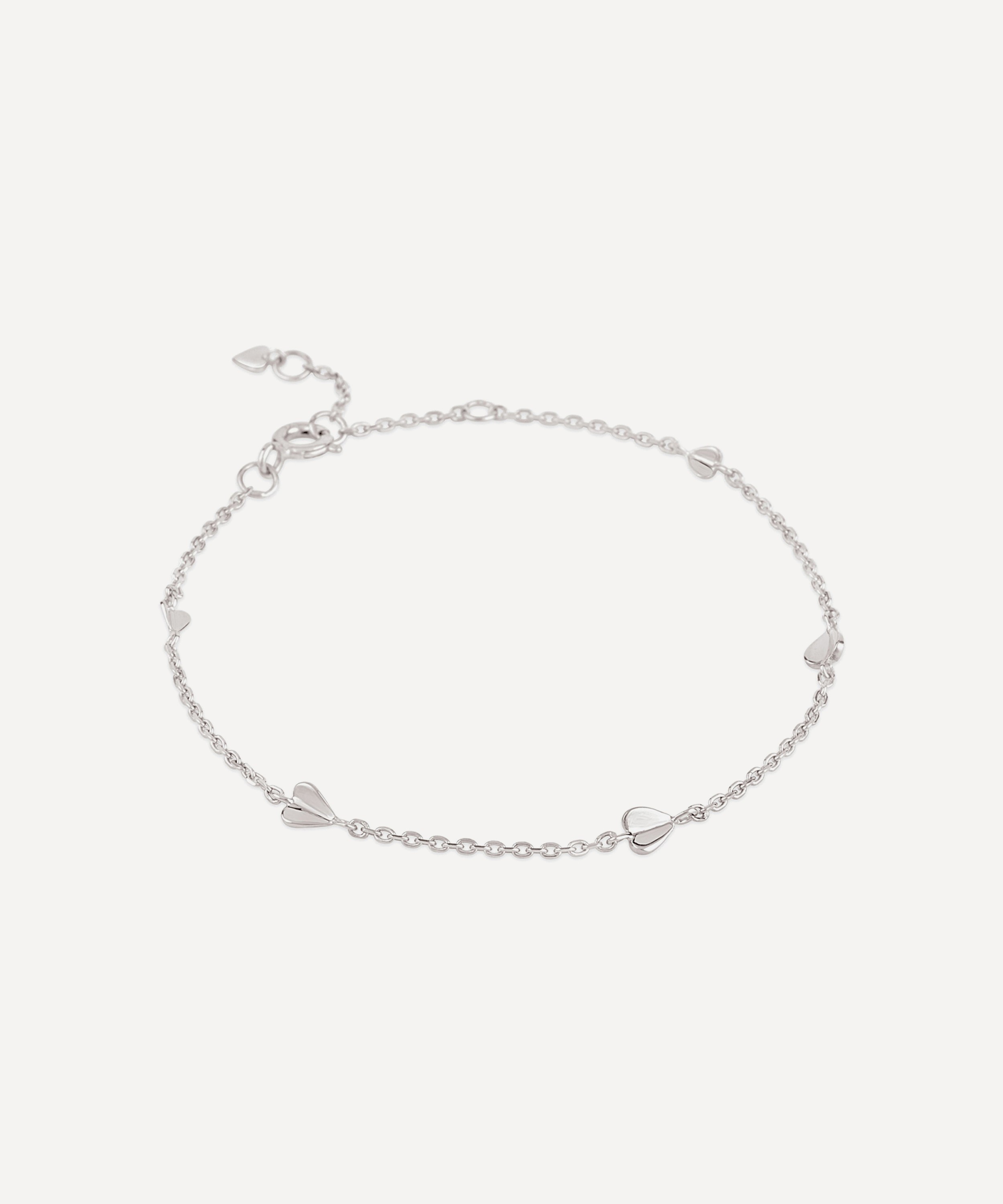 Dinny Hall Silver Bijou Folded Heart Bracelet | Liberty