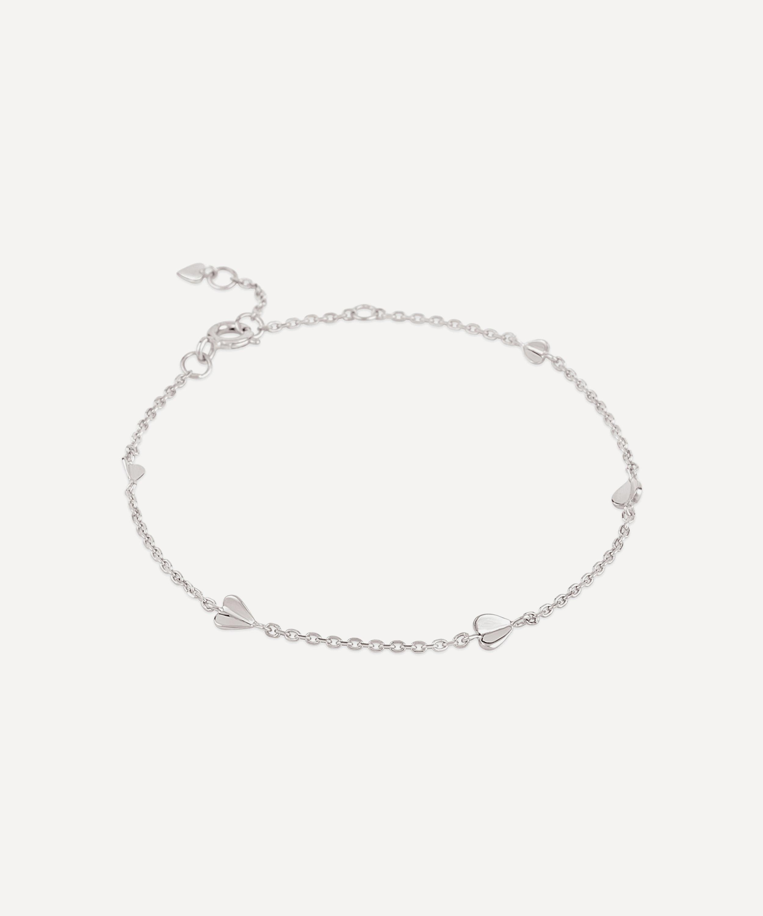 Dinny Hall - Silver Bijou Folded Heart Bracelet