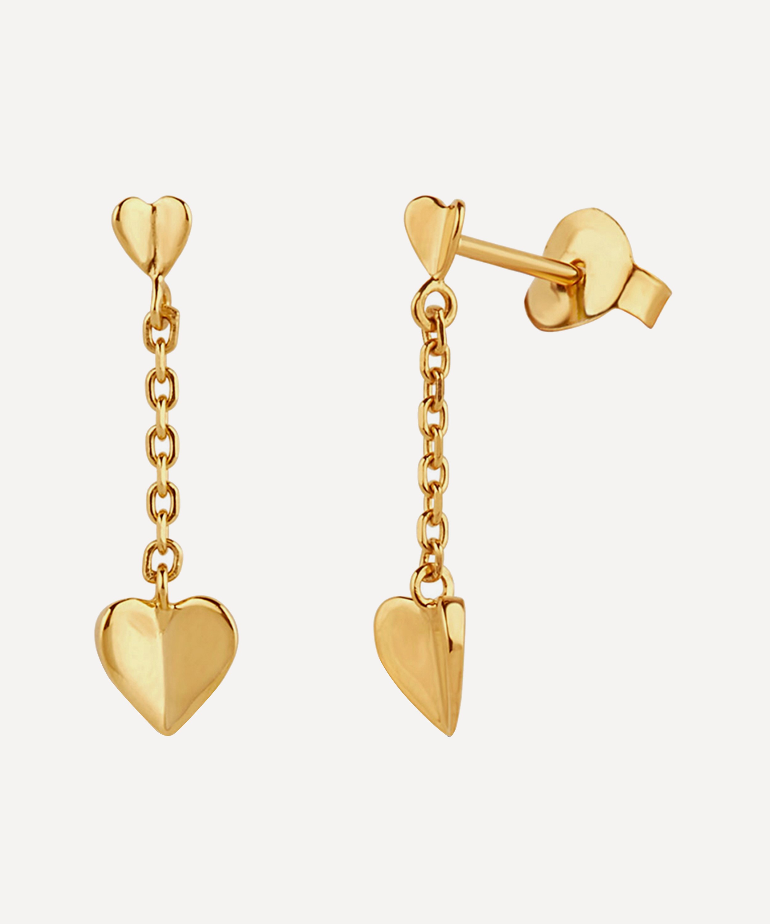 Dinny Hall Gold Plated Vermeil Silver Bijou Folded Heart Short Chain ...