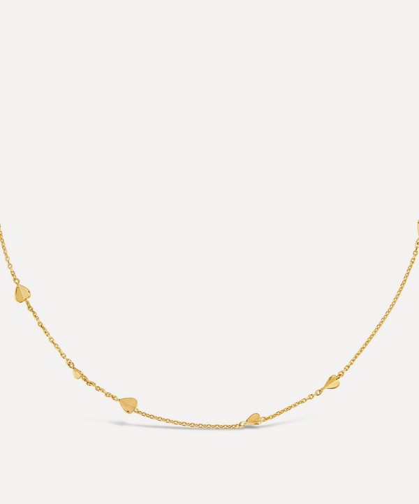 Dinny Hall - Gold Plated Vermeil Silver Bijou Folded Heart Chain Necklace image number null