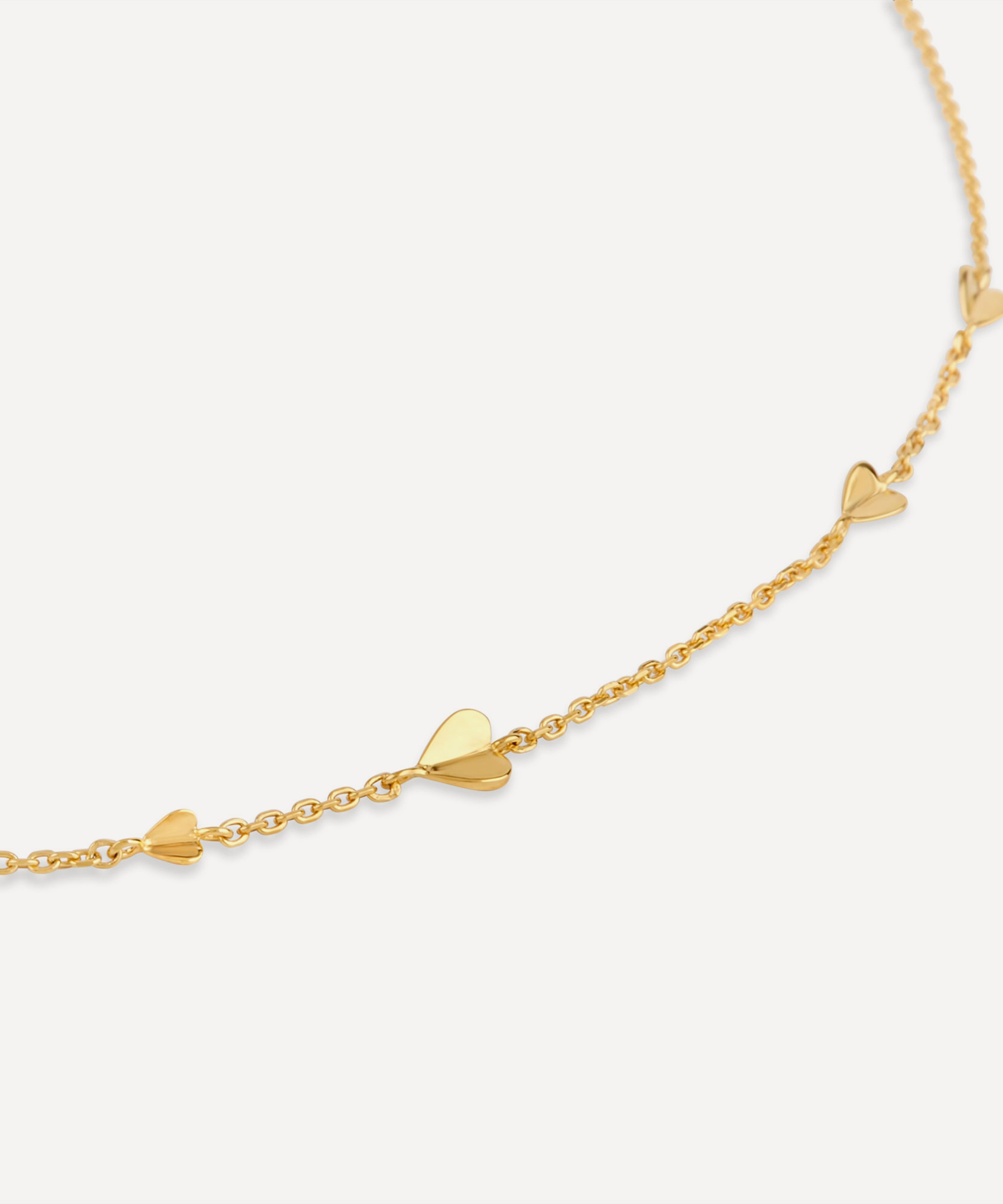 Dinny Hall - Gold Plated Vermeil Silver Bijou Folded Heart Chain Necklace image number 3