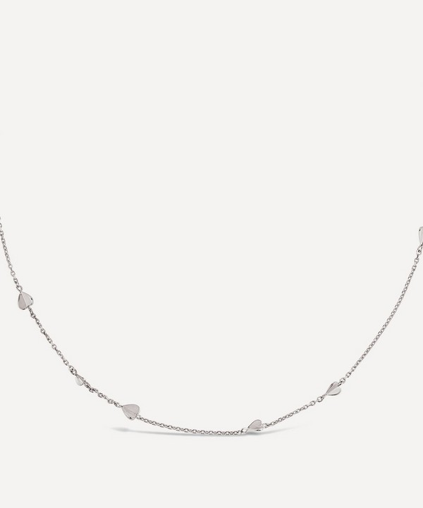 Dinny Hall - Silver Bijou Folded Heart Chain Necklace image number null
