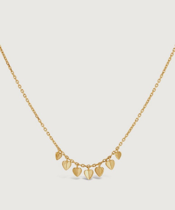Dinny Hall - Gold Plated Vermeil Silver Bijou Folded Heart Necklace image number null
