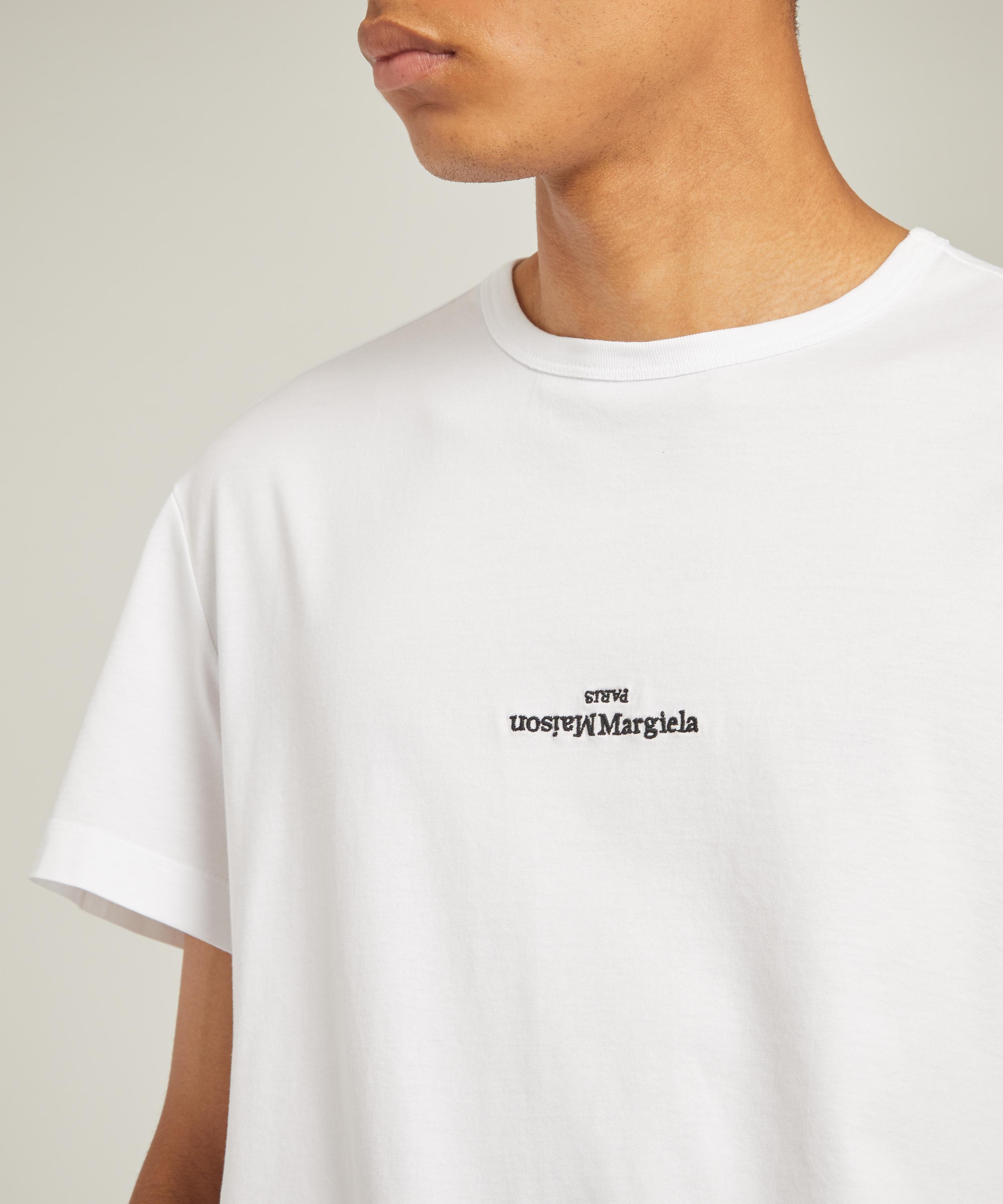 人気色 MAISON MARGIELA アップサイドダウン ロゴ Tシャツ - Tシャツ