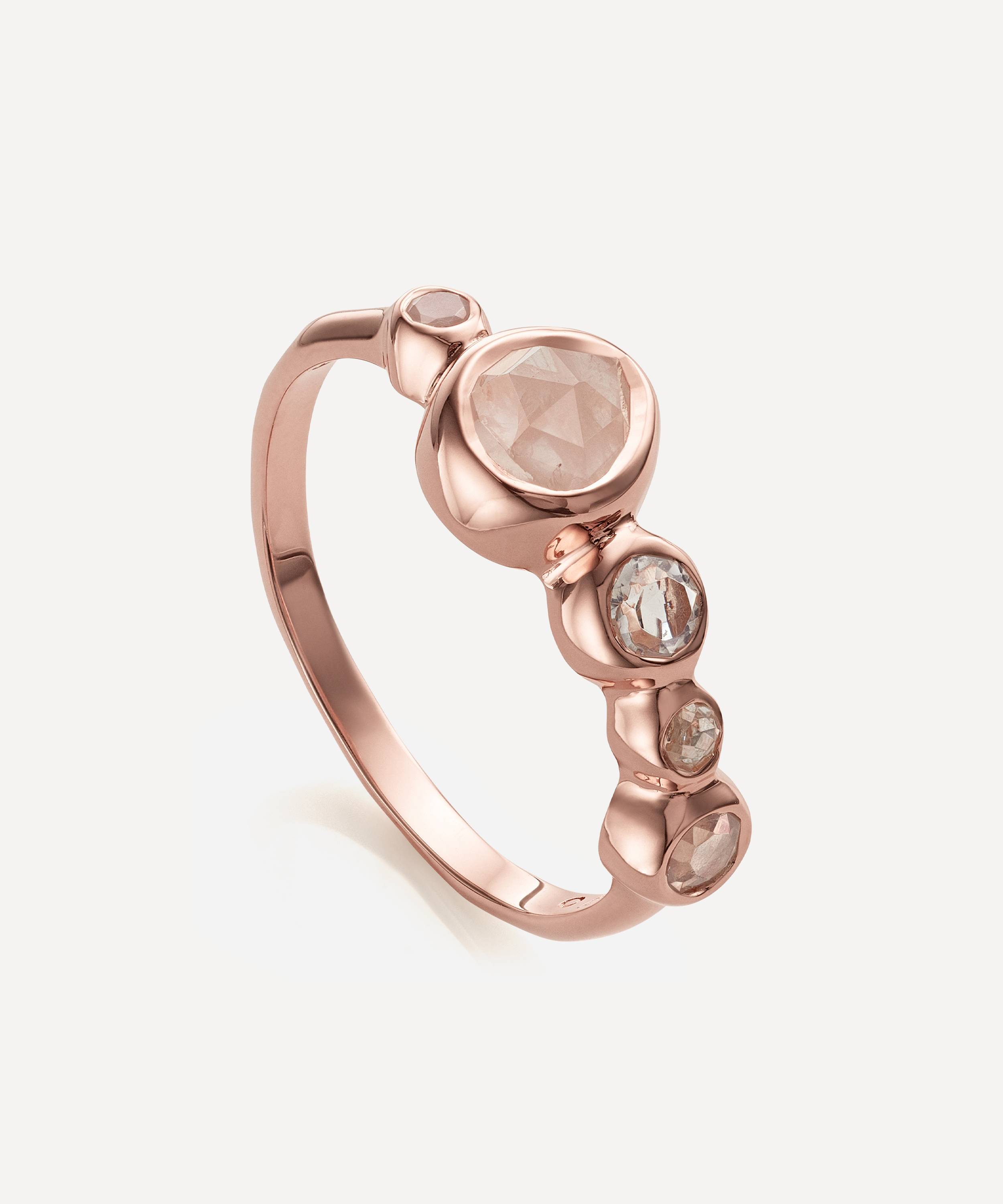 Monica Vinader Rose Gold Plated Vermeil Silver Siren Tonal Multi-Stone ...