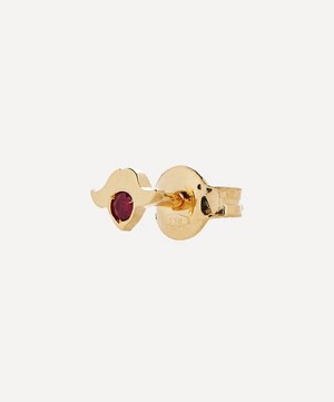 Atelier VM - 18ct Gold New Yorkino Single Ruby Stud Earring image number 2