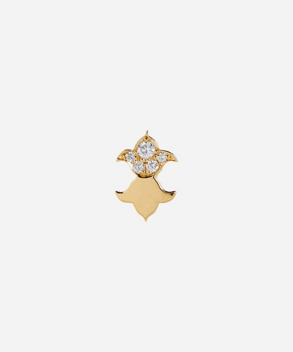 Atelier VM - 18ct Gold Double New Yorkino Single Diamond Stud Earring image number null