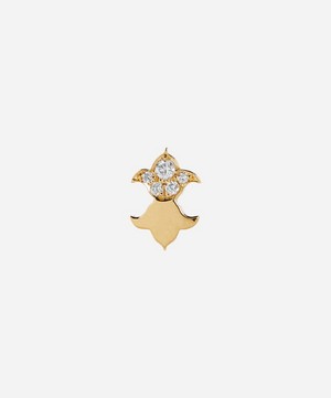 Atelier VM - 18ct Gold Double New Yorkino Single Diamond Stud Earring image number 0