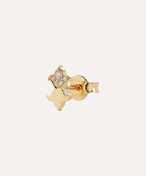 Atelier VM - 18ct Gold Double New Yorkino Single Diamond Stud Earring image number 2