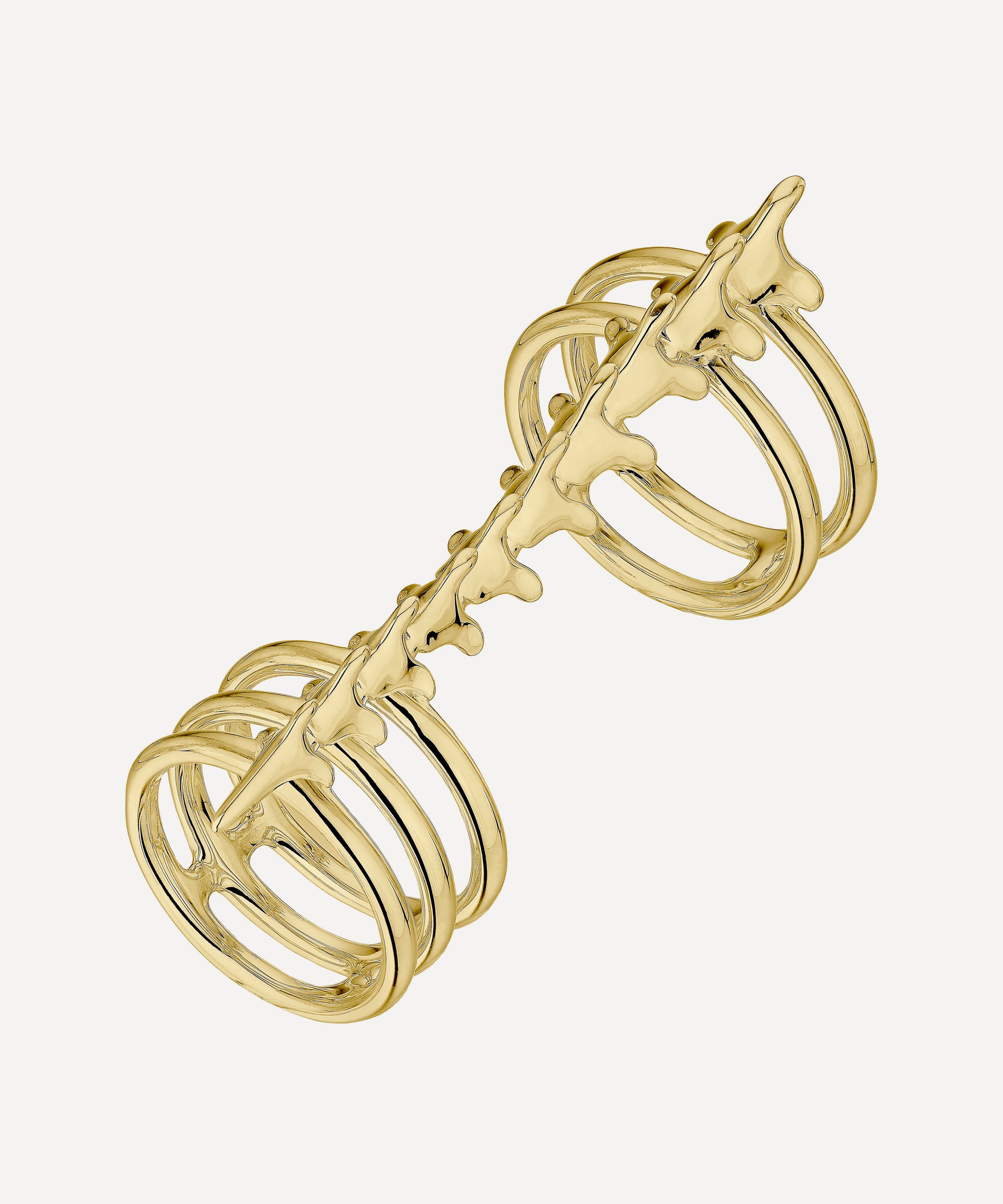Shaun Leane - Gold Plated Vermeil Silver Serpent's Trace Long Double Band Ring image number 0