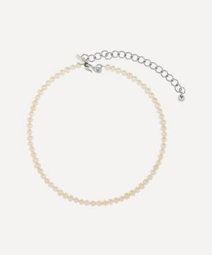Rhodium-Plated Freshwater Pearl Choker Necklace