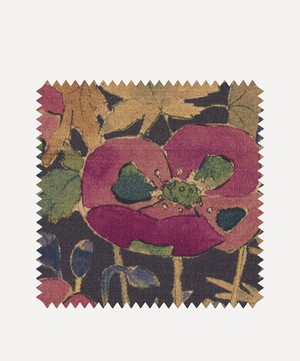 Liberty Interiors - Fabric Swatch - Faria Flowers Vintage Velvet in Dragonfly image number 0