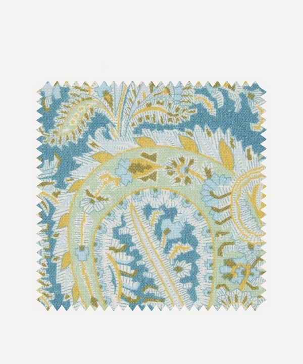 Liberty Interiors - Fabric Swatch - Felix Raison Chiltern Linen in Lichen Sage image number null