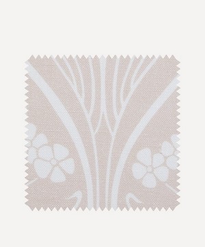 Liberty Interiors - Fabric Swatch - Ianthe Bloom Mono Chiltern Linen in Pewter Plaster Pink image number 0