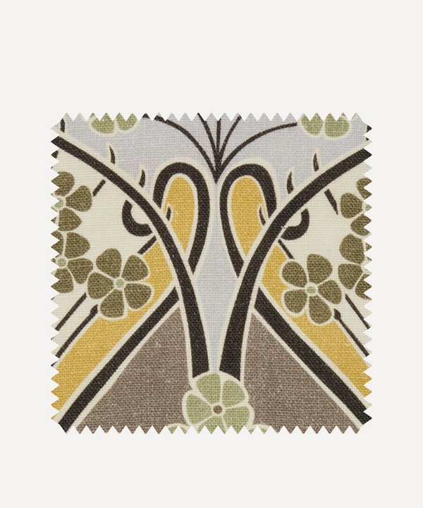 Liberty Interiors - Fabric Swatch - Ianthe Bloom Multi Ladbroke Linen in Dragonfly