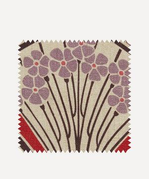 Liberty Interiors - Fabric Swatch - Ianthe Bloom Multi Ladbroke Linen in Lacquer image number 0