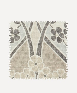 Liberty Interiors - Fabric Swatch - Ianthe Bloom Multi Ladbroke Linen in Pewter image number 0