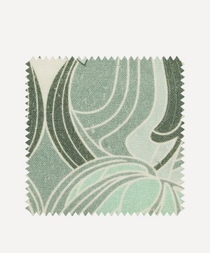Liberty Interiors - Fabric Swatch - Katherine Nouveau Emberton Linen in Jade image number 0
