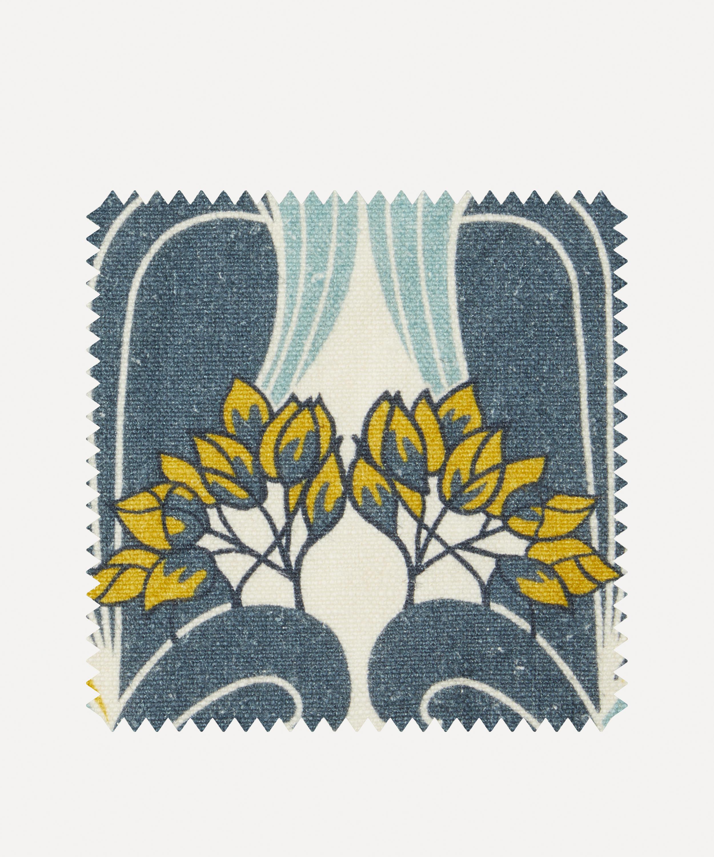 Liberty Interiors - Fabric Swatch - Katherine Nouveau Emberton Linen in Lichen image number 0