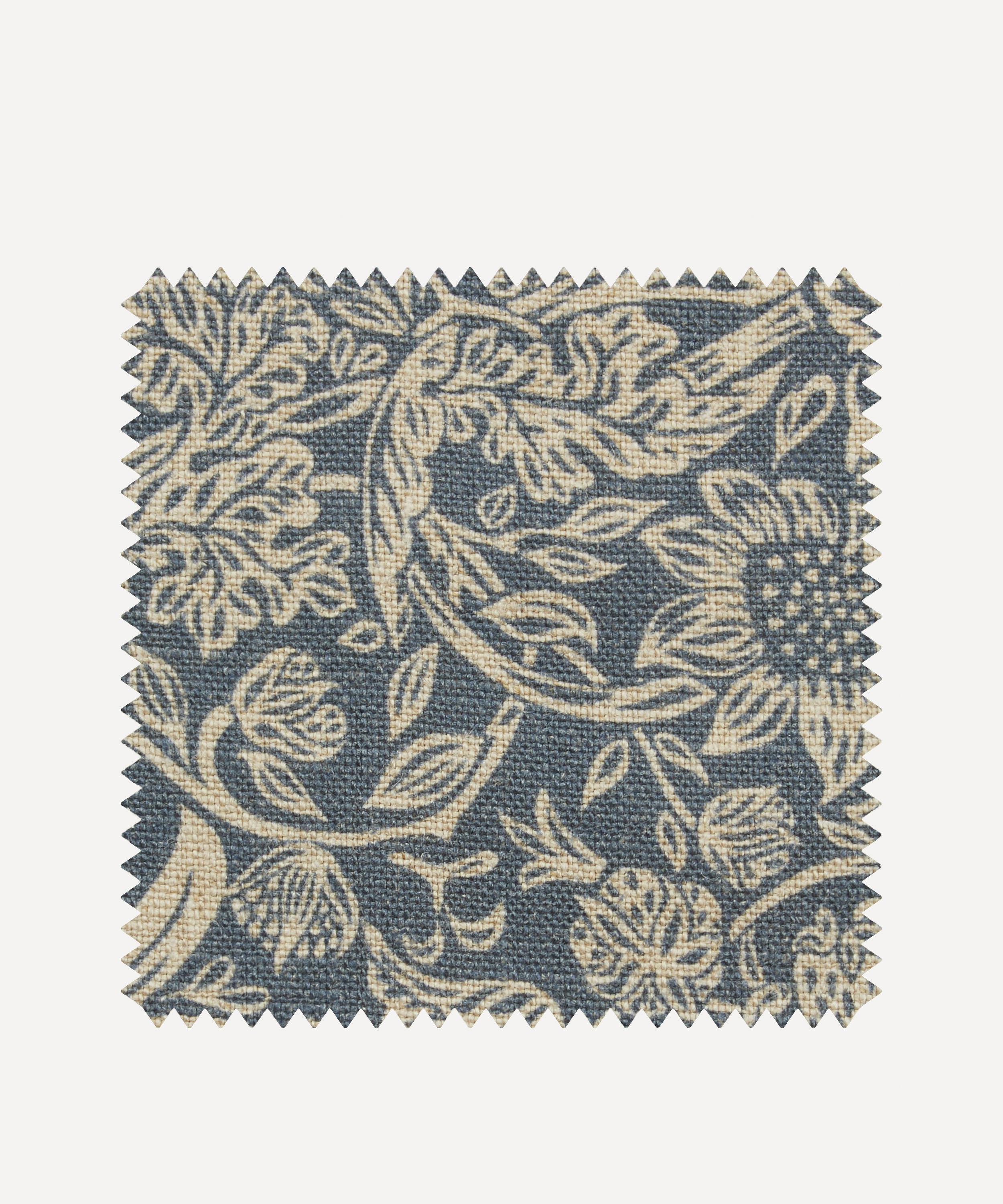 Liberty Interiors - Fabric Swatch - Strawberry Meadowfield Ladbroke Linen in Lapis image number 0