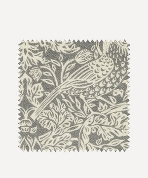 Liberty Interiors - Fabric Swatch - Strawberry Meadowfield Emberton Linen in Pewter image number 0
