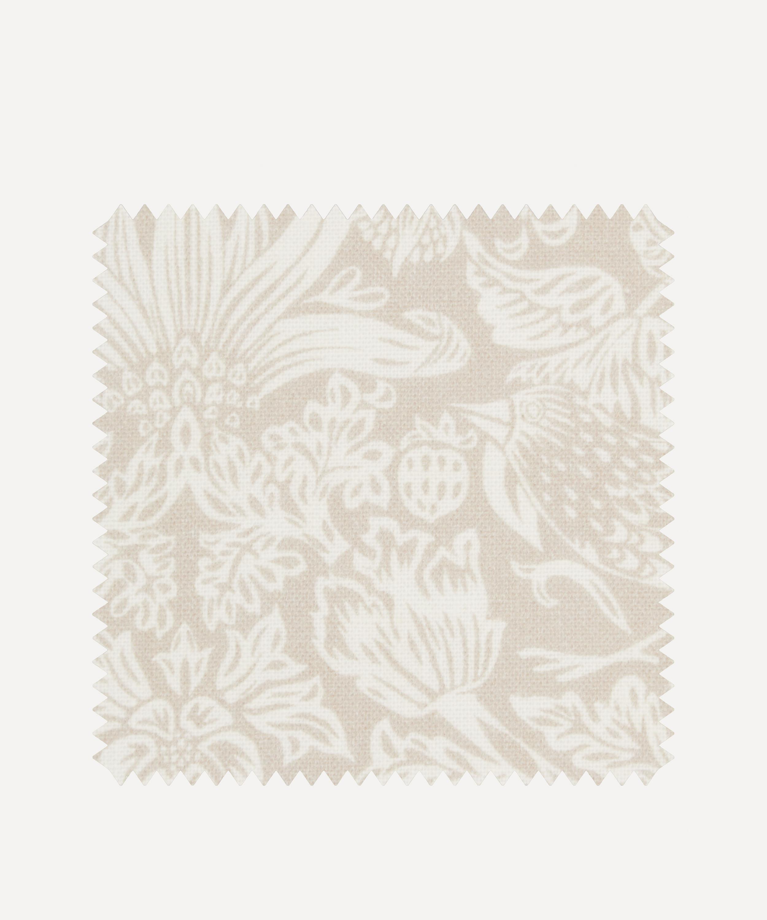 Liberty Interiors - Fabric Swatch - Strawberry Meadowfield Chiltern Linen in Pewter Plaster Pink