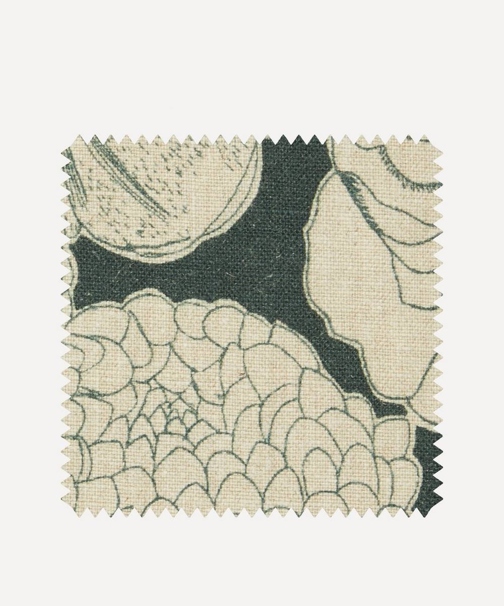 Liberty Interiors - Fabric Swatch - Zennor Arbour Ladbroke Linen in Jade
