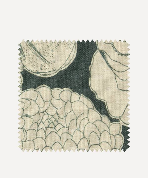 Liberty Interiors - Fabric Swatch - Zennor Arbour Ladbroke Linen in Jade image number 0