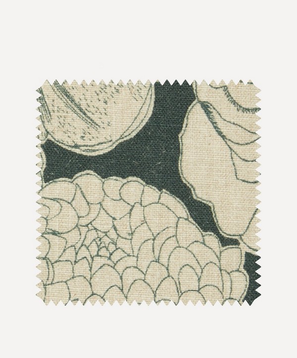 Liberty Interiors - Fabric Swatch - Zennor Arbour Ladbroke Linen in Jade image number null