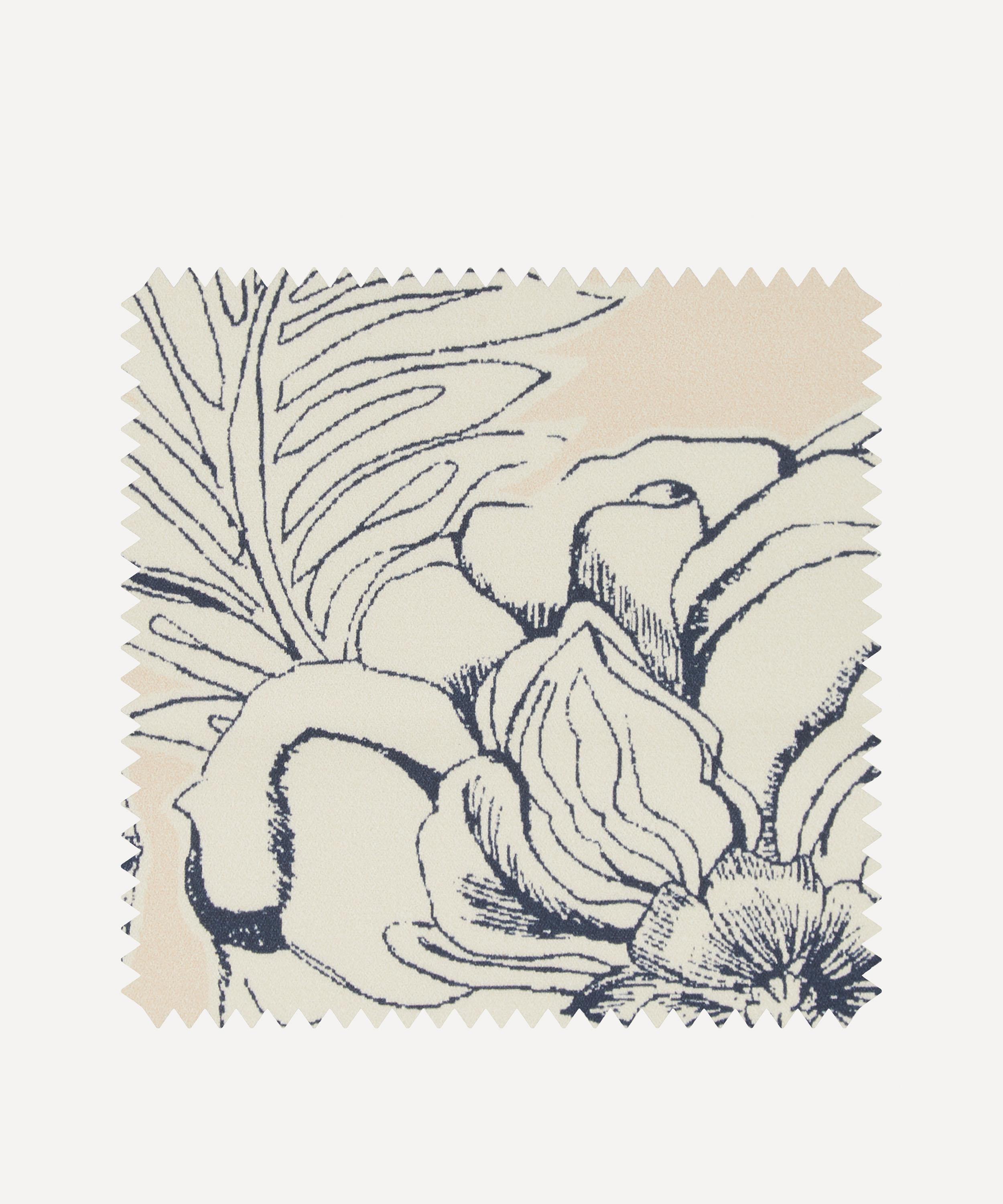 Liberty Interiors - Fabric Swatch - Zennor Arbour Chesham Sateen in Pewter Plaster Pink image number 0