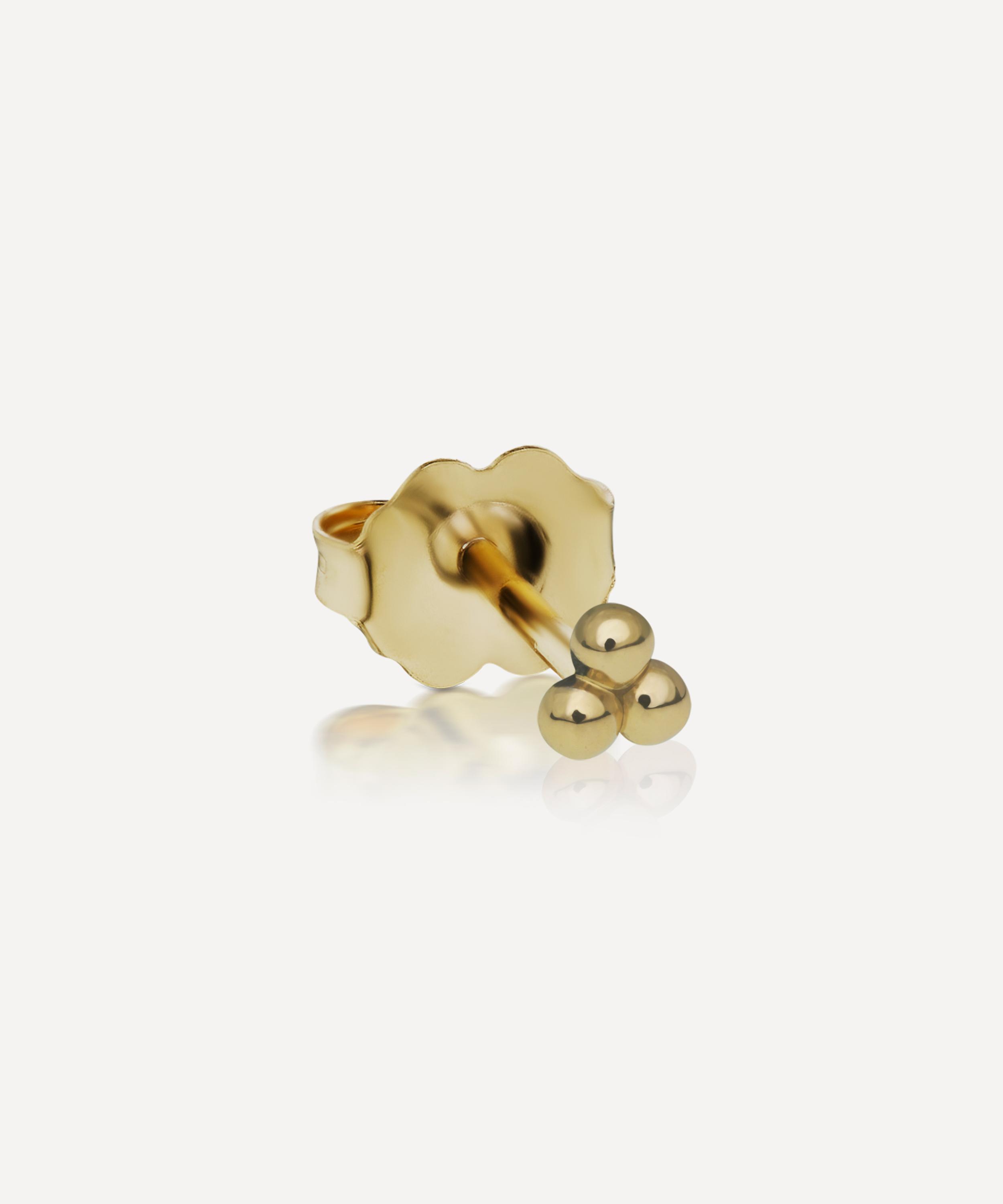 Maria Tash - 14ct 2.5mm Three Ball Trinity Stud Earring image number 0