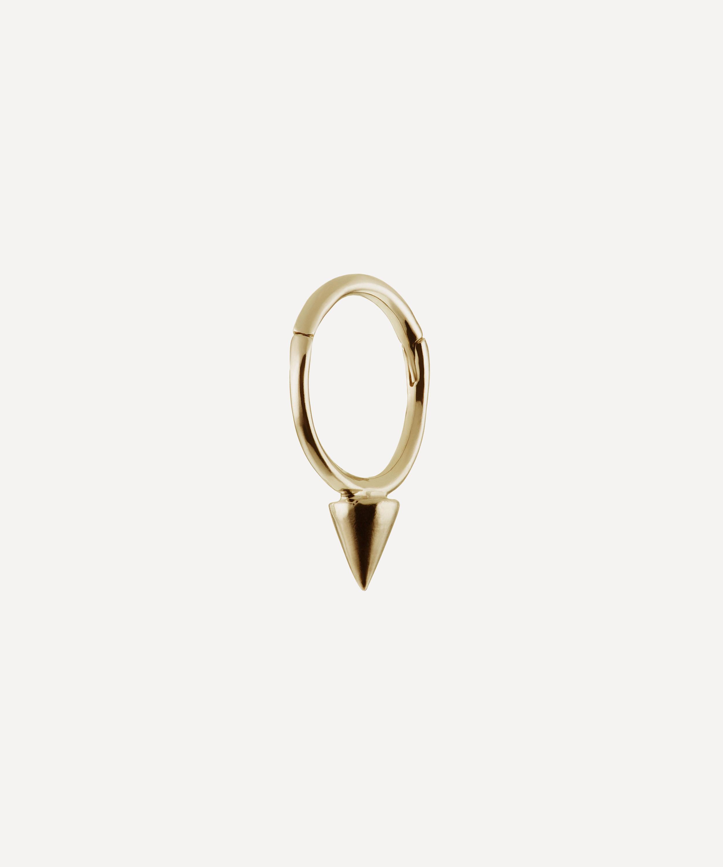 Maria Tash - 14ct 8mm Single Short Spike Hoop Earring image number 0