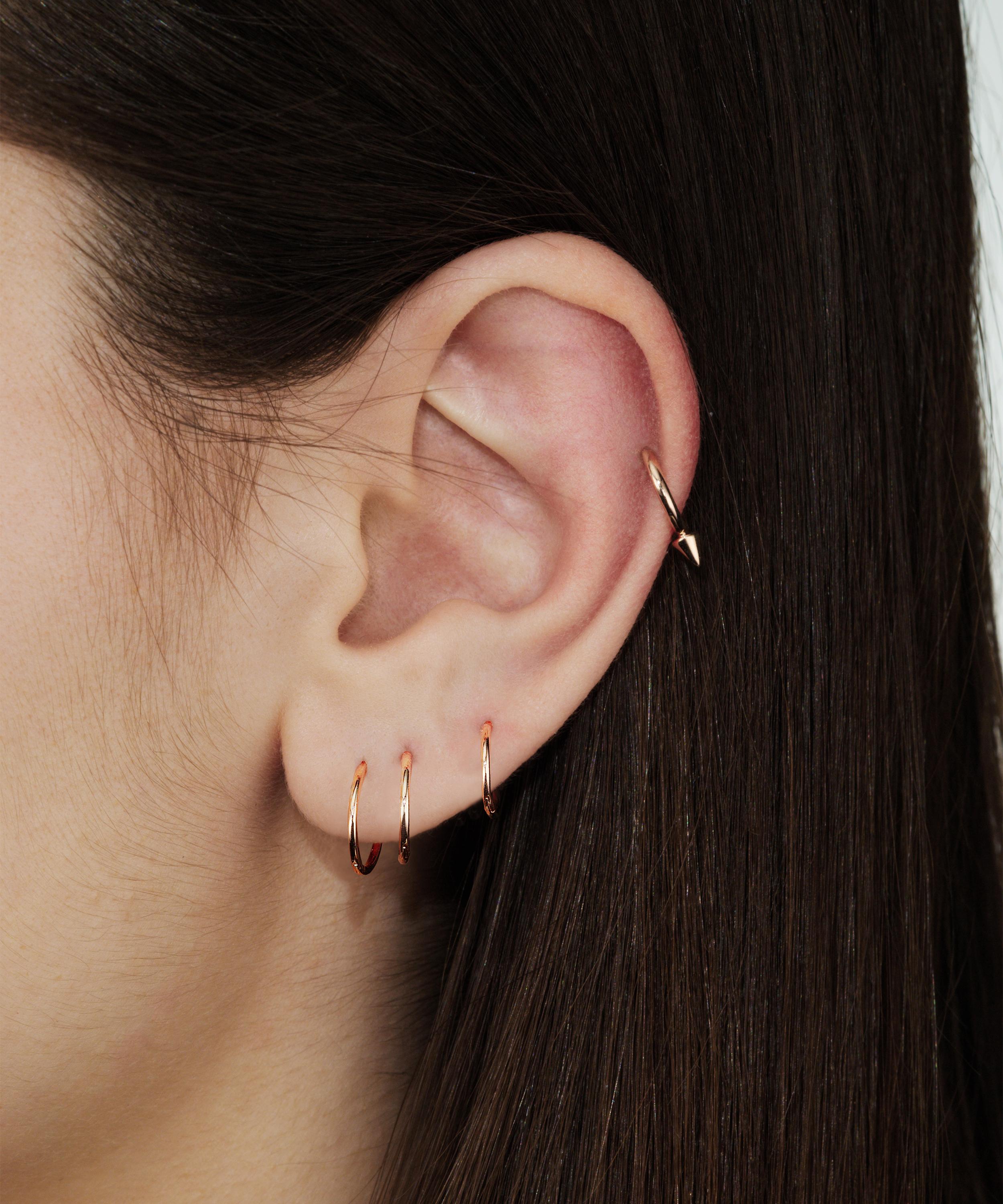 Maria Tash - 14ct 8mm Single Short Spike Hoop Earring image number 1